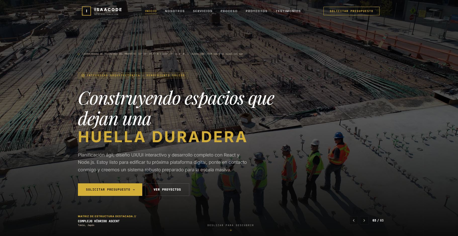 Web de construcción, ingeniería y arquitectura